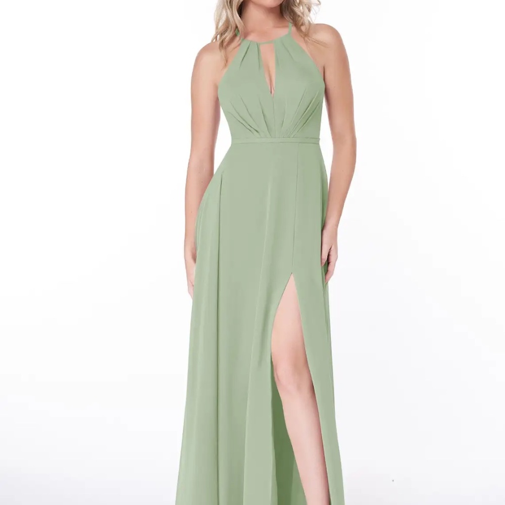 Azazie Evalleen Sage Green | Custom 33 bust, 27 waist, 39 hips